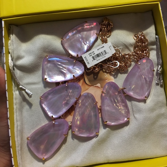 NWT Kendra Scott Lilac Mother of Pearl Harlow - Picture 2 of 2